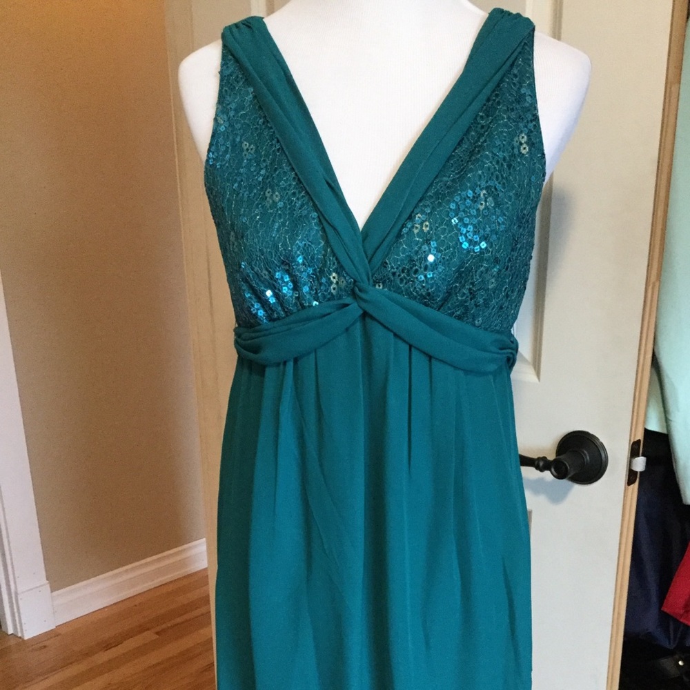 Teal Dress. Size 10. Formal / Prom Sequins